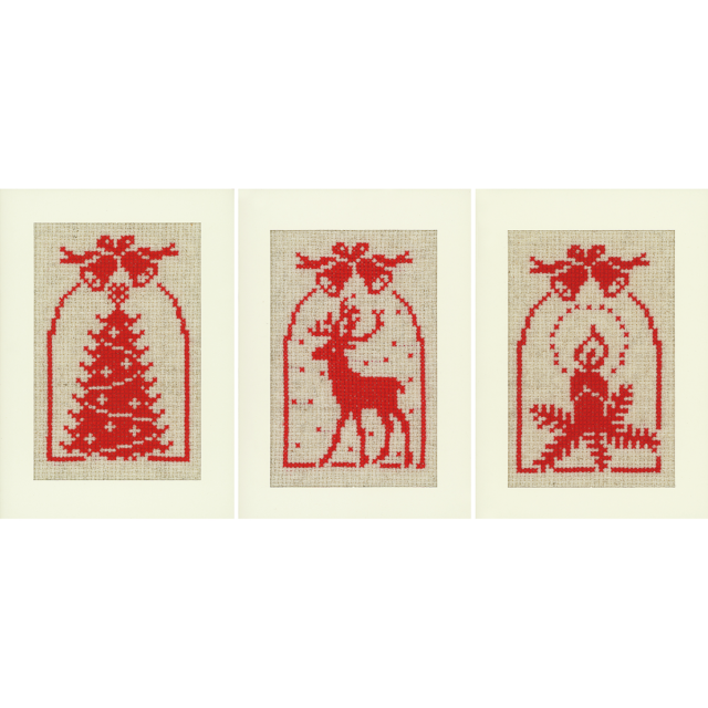 Buy Vervaco Christmas Symbols Card Set Cross Stitch Kit by World of Jewellery