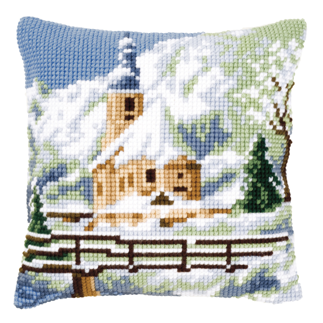 Buy Vervaco Alpine Scene 2 Cushion Cross Stitch Kit by World of Jewellery