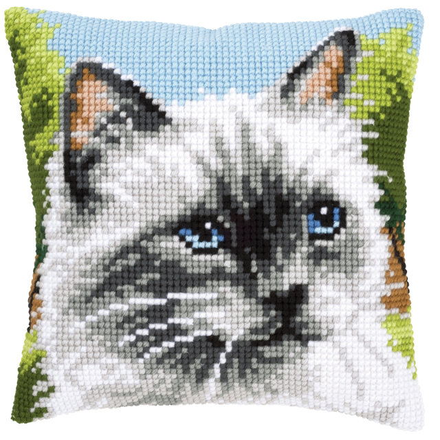 Buy Vervaco Siamese Cat Cushion Cross Stitch Kit by World of Jewellery