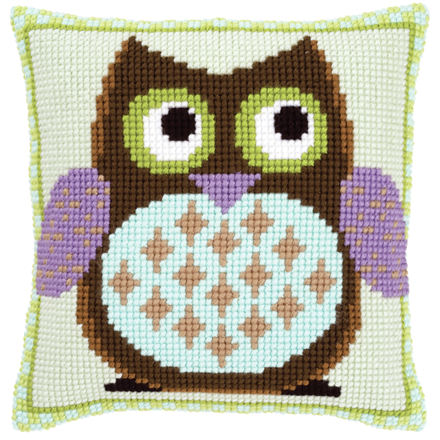 Buy Vervaco Mister Owl Cushion Cross Stitch Kit by World of Jewellery