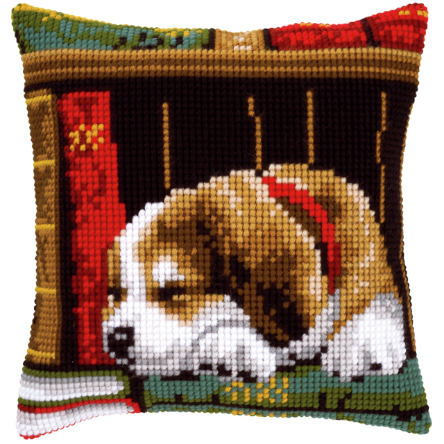 Buy Vervaco Dog Sleeping Cushion Cross Stitch Kit by World of Jewellery