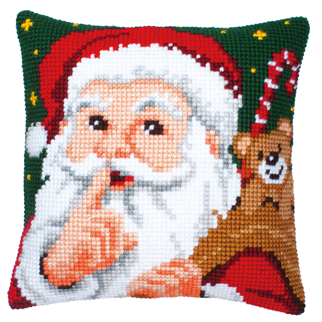 Buy Vervaco Santa Cushion Cross Stitch Kit by World of Jewellery