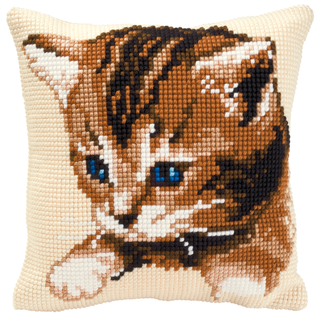 Buy Vervaco Kitten Cushion Cross Stitch Kit by World of Jewellery