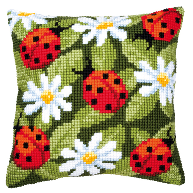 Buy Vervaco Ladybird Cushion Cross Stitch Kit by World of Jewellery