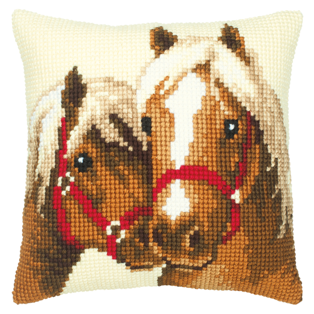 Buy Vervaco Horses Cushion Cross Stitch Kit by World of Jewellery