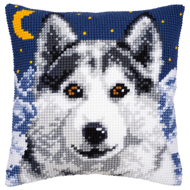 Buy Vervaco Wolf Cushion Cross Stitch Kit by World of Jewellery