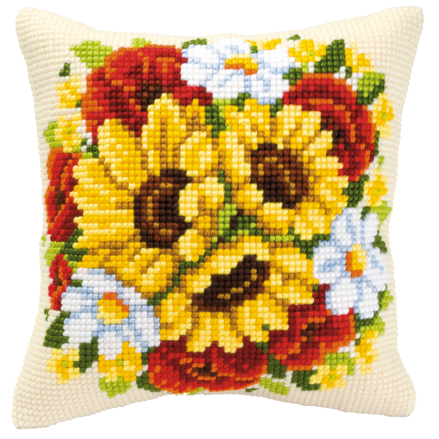 Buy Vervaco Floral Posy Cushion Cross Stitch Kit by World of Jewellery