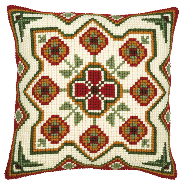 Buy Vervaco Geometric Design Cushion Cross Stitch Kit by World of Jewellery