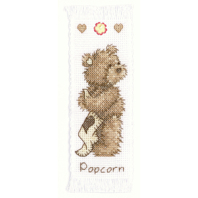 Buy Popcorn Bookmark Cross Stitch Kit by World of Jewellery