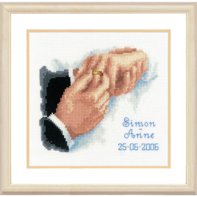 Buy Vervaco Wedding Record With This Ring Cross Stitch Kit by World of Jewellery