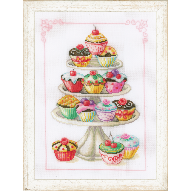 Buy Vervaco Cupcake Anyone Cross Stitch Kit by World of Jewellery