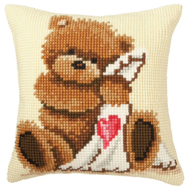 Buy Vervaco Popcorn with Blanket Cushion Cross Stitch Kit by World of Jewellery