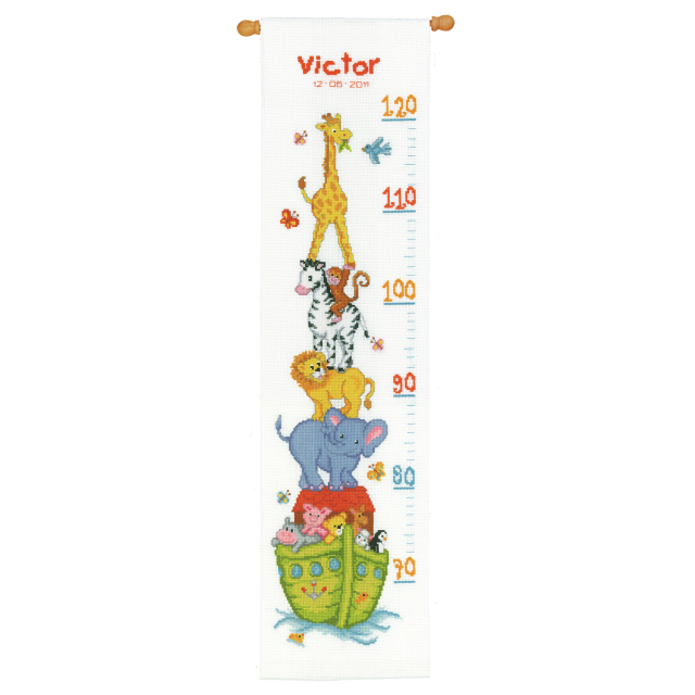 Buy Vervaco Height Chart Noah's Ark Cross Stitch Kit by World of Jewellery