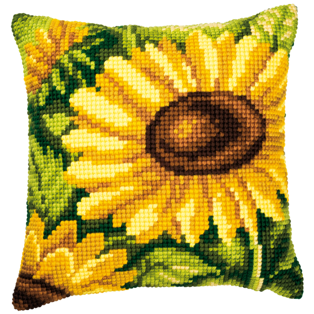 Buy Vervaco Sunflowers Cushion Cross Stitch Kit by World of Jewellery