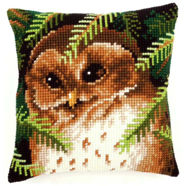 Buy Vervaco Owl Cushion Cross Stitch Kit by World of Jewellery