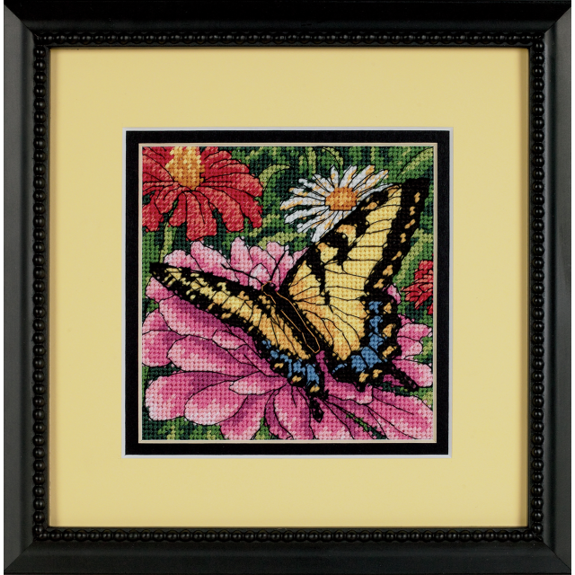 Buy Dimensions Butterfly on Zinnia Needlepoint Kit by World of Jewellery