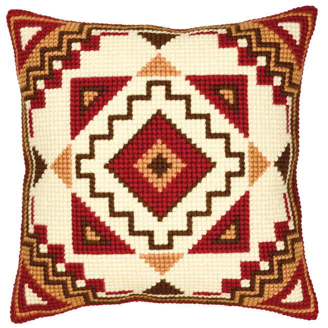 Buy Vervaco Geometric Design Cushion Cross Stitch Kit by World of Jewellery