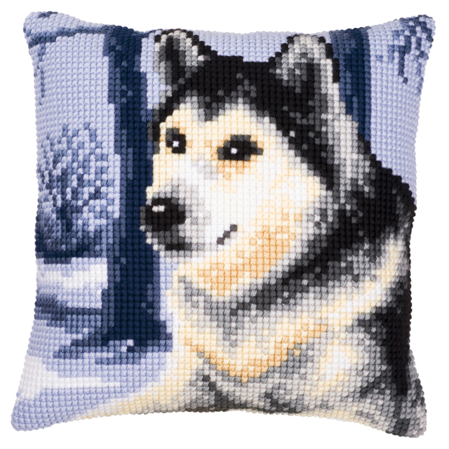 Buy Vervaco Wolf Cushion Cross Stitch Kit by World of Jewellery