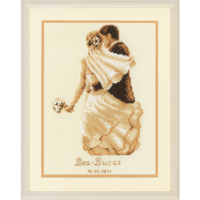 Buy Vervaco Wedding Record Private Moment Cross Stitch Kit by World of Jewellery