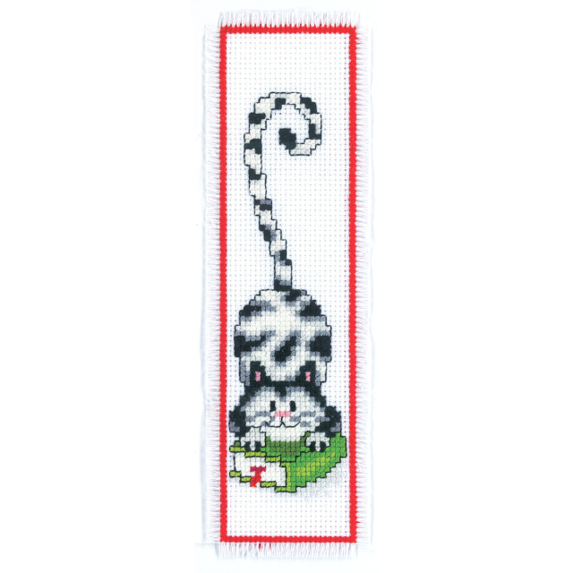 Buy Vervaco Black and White Cat Bookmark Cross Stitch Kit by World of Jewellery