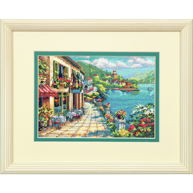 Buy Dimensions Overlook Cafe Cross Stitch Kit by World of Jewellery
