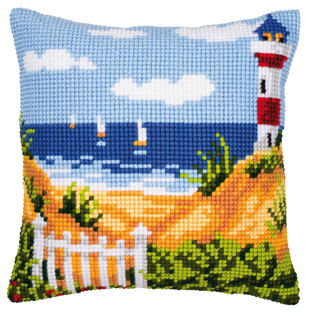 Buy Vervaco Lighthouse Cushion Cross Stitch Kit by World of Jewellery