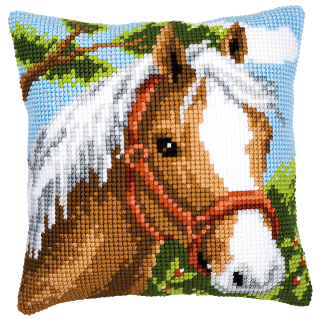 Buy Vervaco Pony Cushion Cross Stitch Kit by World of Jewellery