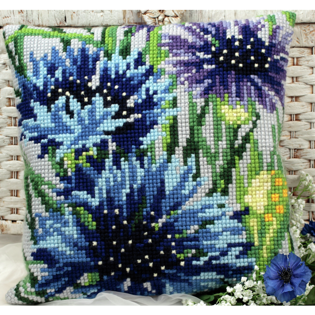 Buy Collection dArt Blueberry Cushion Cross Stitch Kit by World of Jewellery