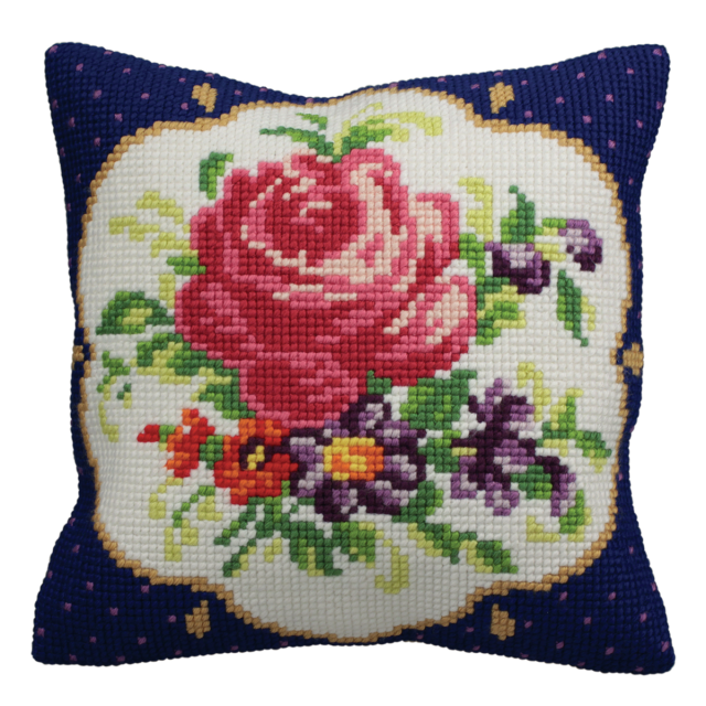 Buy Collection dArt Meissen Cushion Cross Stitch Kit by World of Jewellery