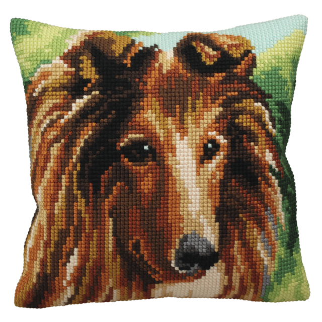 Buy Collection dArt Lassie Cushion Cross Stitch Kit by World of Jewellery