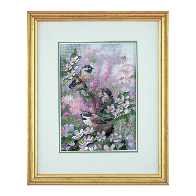 Buy Dimensions Spring Chickadees Cross Stitch Kit by World of Jewellery