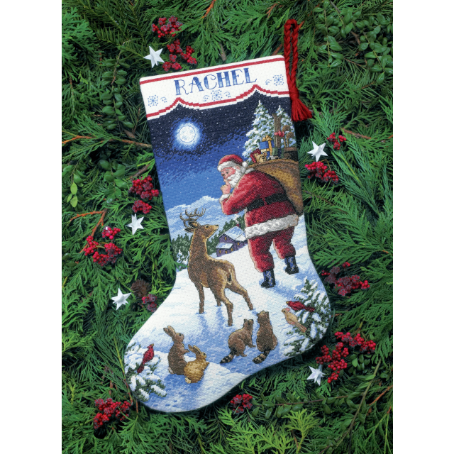 Buy Dimensions Santa's Arrival Stocking Cross Stitch Kit by World of Jewellery