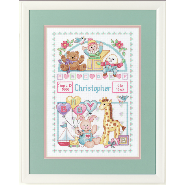 Buy Dimensions Birth Record for Baby Cross Stitch Kit by World of Jewellery