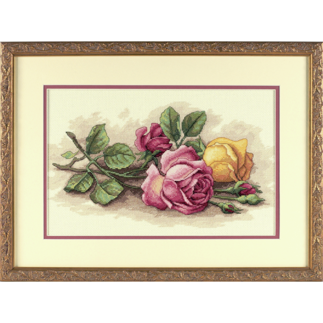 Buy Dimensions Rose Cuttings Cross Stitch Kit by World of Jewellery