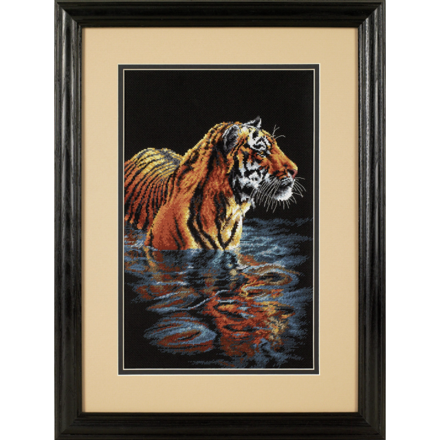 Buy Dimensions Tiger Chilling Out Cross Stitch Kit by World of Jewellery