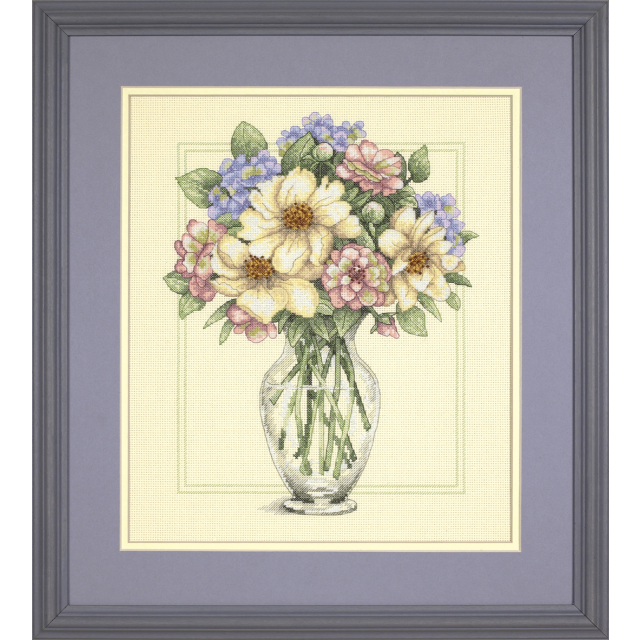 Buy Dimensions Flowers in Tall Vase Cross Stitch Kit by World of Jewellery