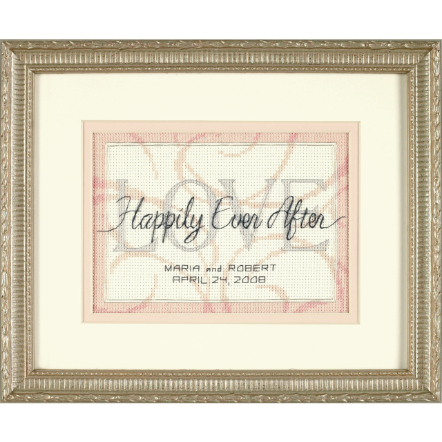 Buy Dimensions Wedding Record Happily Ever After Cross Stitch Kit by World of Jewellery