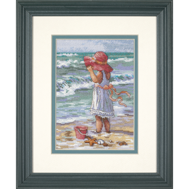 Buy Dimensions Girl at the Beach Cross Stitch Kit by World of Jewellery