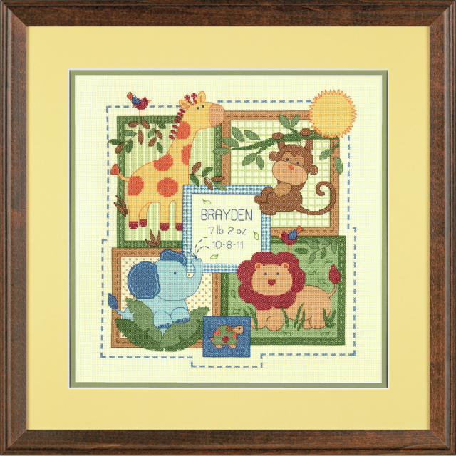 Buy Dimensions Birth Record Savanah Cross Stitch Kit by World of Jewellery