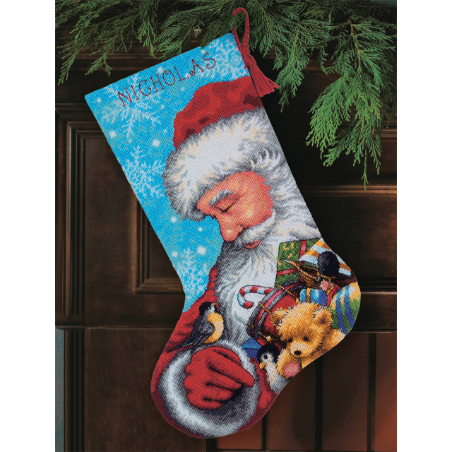 Buy Dimensions Santa and Toys Stocking Needlepoint Kit by World of Jewellery