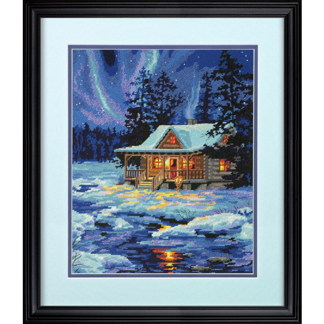 Buy Dimensions Winter Sky Cabin Needlepoint Kit by World of Jewellery
