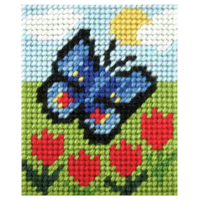 Buy Orchidea Butterfly and Tulips Embroidery Kit by World of Jewellery