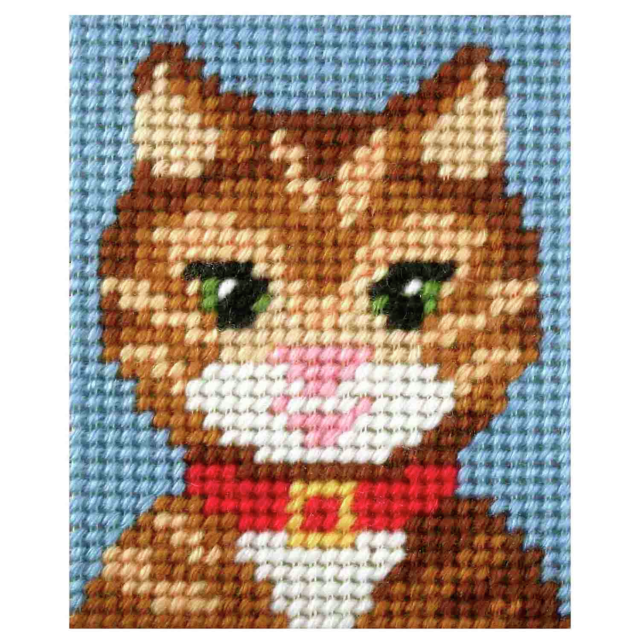Buy Orchidea Tabby Cat Embroidery Kit by World of Jewellery