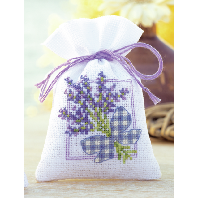 Buy Vervaco Pot-Pourri Bag Lavender Bow Cross Stitch Kit by World of Jewellery
