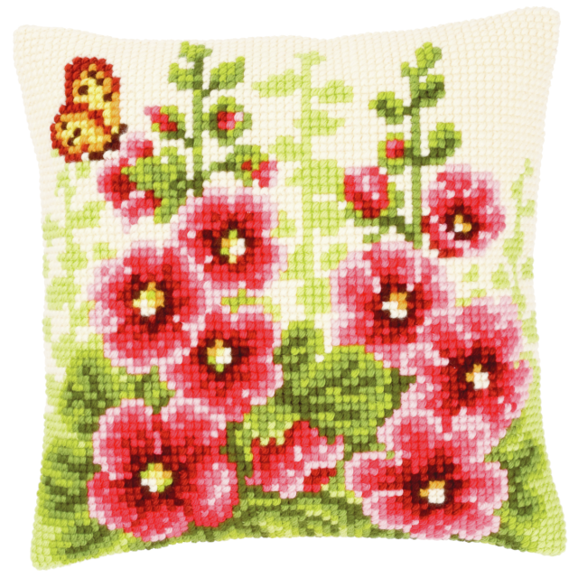 Buy Vervaco Delphiniums Cushion Cross Stitch Kit by World of Jewellery