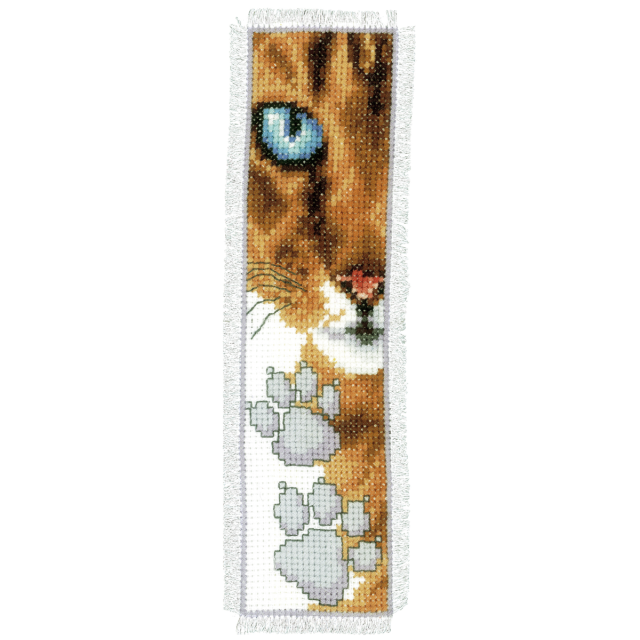 Buy Vervaco Bookmark Cat Footprint Cross Stitch Kit by World of Jewellery