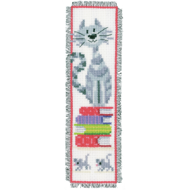 Buy Vervaco Bookmark Cats 2 Footprint Cross Stitch Kit by World of Jewellery