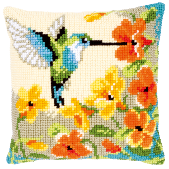 Buy Vervaco Hummingbird Cushion Cross Stitch Kit by World of Jewellery