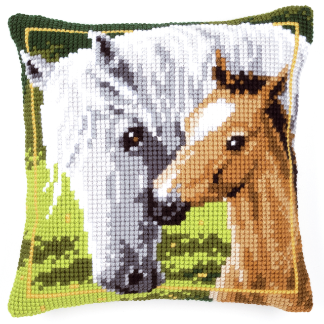 Buy Vervaco Mare and Foal Cushion Cross Stitch Kit by World of Jewellery