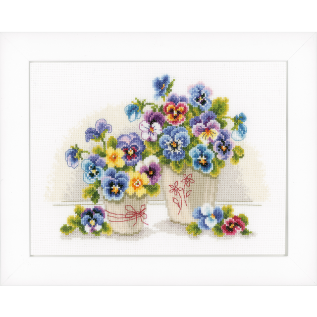 Buy Vervaco Pretty Pansies Cross Stitch Kit by World of Jewellery